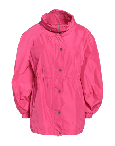 Shop Soallure Woman Jacket Fuchsia Size 8 Polyester In Pink
