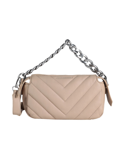 Shop Les Visionnaires Loise Quilting Silky Leather Woman Handbag Beige Size - Lambskin