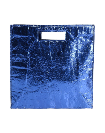 Shop Anita Bilardi Woman Handbag Bright Blue Size - Textile Fibers