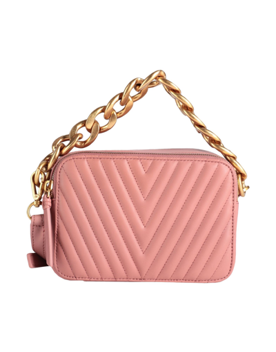 Shop Les Visionnaires Ella Quilting Smooth Leather Woman Handbag Pastel Pink Size - Bovine Leather