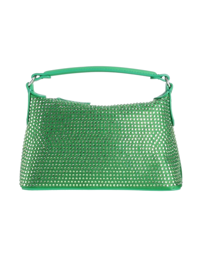Shop Liu •jo Woman Handbag Green Size - Textile Fibers, Soft Leather