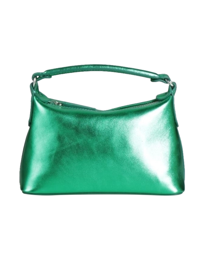 Shop Liu •jo Woman Handbag Emerald Green Size - Calfskin