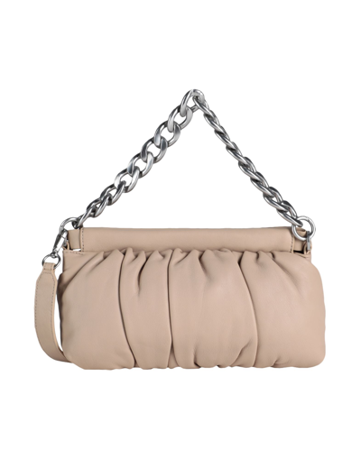 Shop Les Visionnaires Ruby Silky Leather Woman Handbag Beige Size - Lambskin