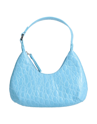 Shop By Far Woman Handbag Light Blue Size - Cowhide