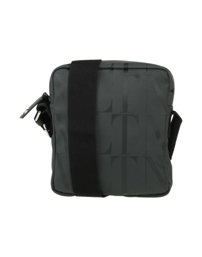 Shop Valentino Garavani Man Cross-body Bag Military Green Size - Textile Fibers