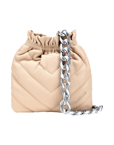 Shop Les Visionnaires Lilou Quilting Silky Leather Woman Handbag Beige Size - Lambskin