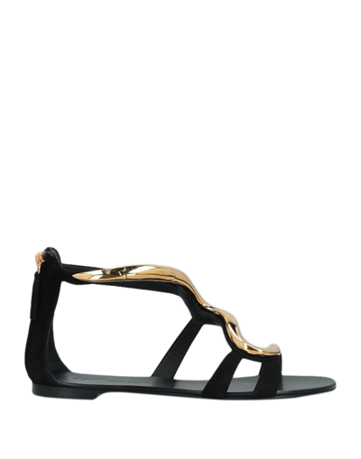 Shop Giuseppe Zanotti Woman Sandals Black Size 8 Soft Leather