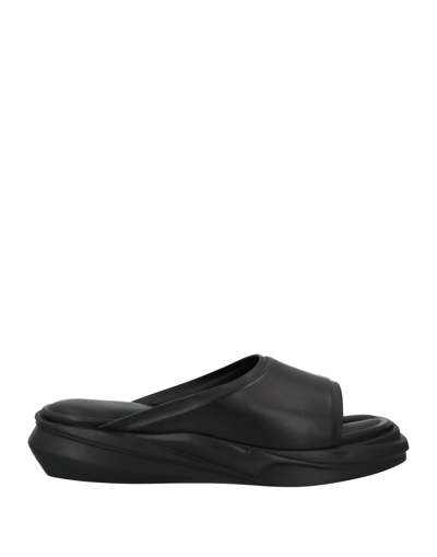 Alyx 1017  9sm Man Sandals Black Size 11 Soft Leather In Black