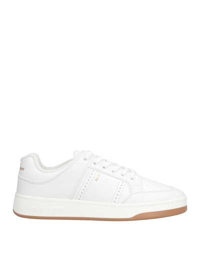 Shop Saint Laurent Man Sneakers White Size 8 Soft Leather