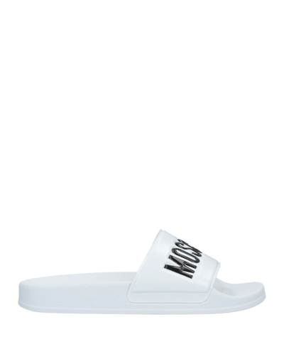 Shop Moschino Woman Sandals White Size 7 Rubber