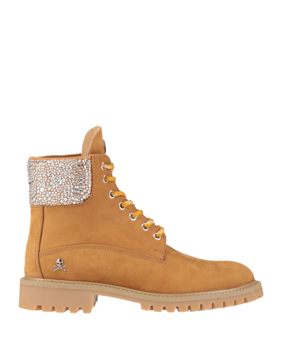 Shop Philipp Plein Ankle Boots In Camel