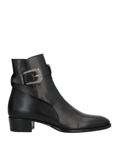 Shop Saint Laurent Man Ankle Boots Black Size 8.5 Soft Leather
