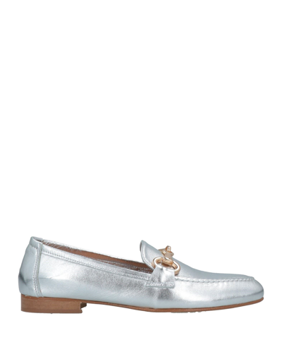 Shop Nila & Nila Woman Loafers Silver Size 6 Soft Leather