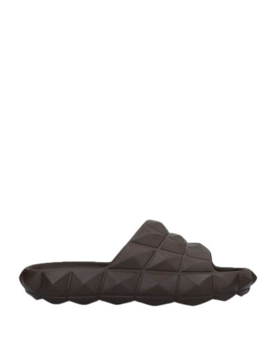 Shop Valentino Garavani Man Sandals Dark Brown Size 8 Rubber