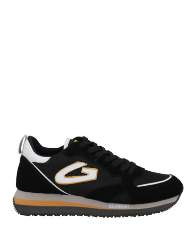 Shop Alberto Guardiani Man Sneakers Black Size 12 Soft Leather, Textile Fibers