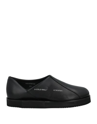 Black Geometric Model 3 Leather Loafers In Black - Black