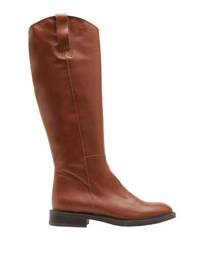 Shop Leonardo Principi Woman Boot Brown Size 8 Calfskin