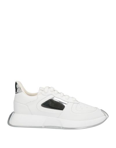 Shop Giuseppe Zanotti Man Sneakers White Size 9 Textile Fibers