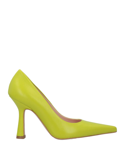 Shop Liu •jo Woman Pumps Acid Green Size 8 Soft Leather