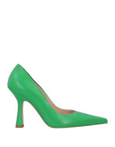 Shop Liu •jo Woman Pumps Green Size 8 Soft Leather