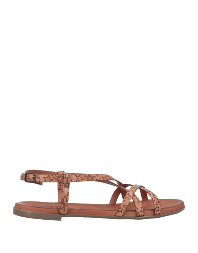 Shop Nila & Nila Woman Sandals Light Brown Size 6 Soft Leather In Beige