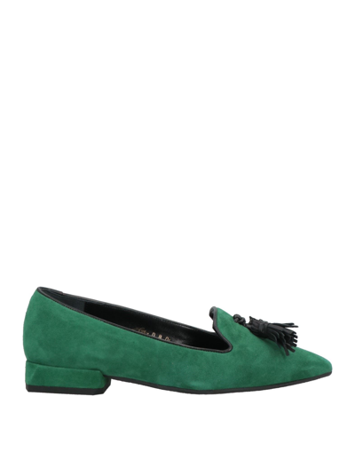 Shop Lorenzo Mari Woman Loafers Green Size 7 Soft Leather