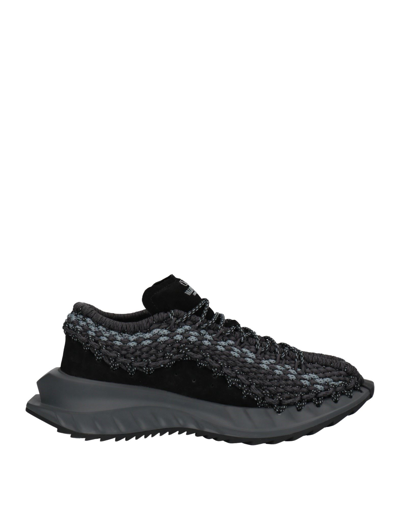 Shop Valentino Garavani Man Sneakers Black Size 10.5 Soft Leather, Textile Fibers