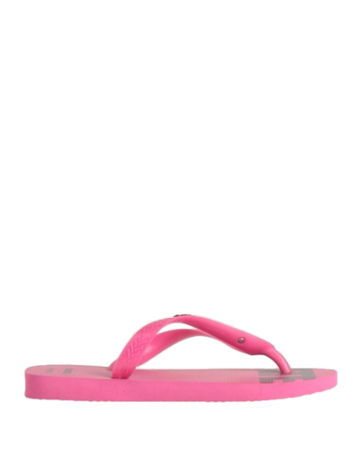Shop Rotate Birger Christensen Rotate X Havaianas Woman Thong Sandal Fuchsia Size 11/12 Rubber In Pink