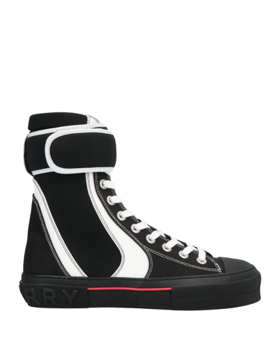 Shop Burberry Man Sneakers Black Size 9 Textile Fibers