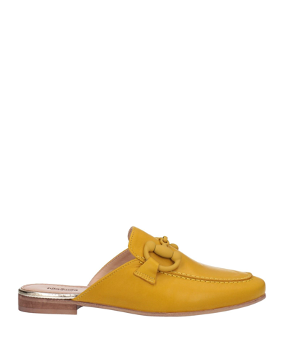 Shop Nila & Nila Woman Mules & Clogs Ocher Size 6 Soft Leather In Yellow