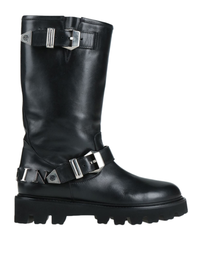 Shop Philipp Plein Woman Boot Black Size 7 Soft Leather