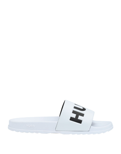 Shop Hugo Man Sandals White Size 7 Rubber