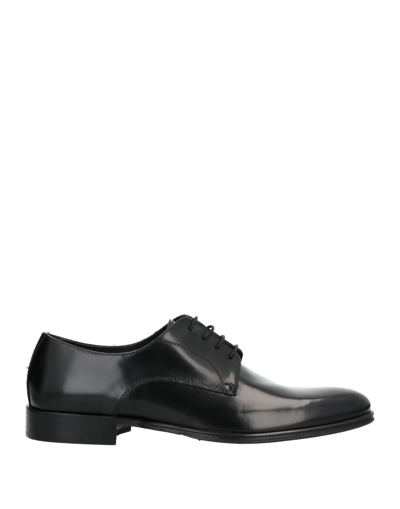Shop Angelo Nardelli Man Lace-up Shoes Black Size 7 Soft Leather