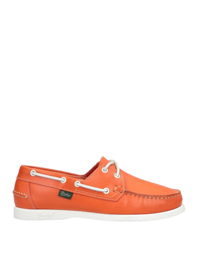 Shop Paraboot Man Loafers Orange Size 5.5 Soft Leather