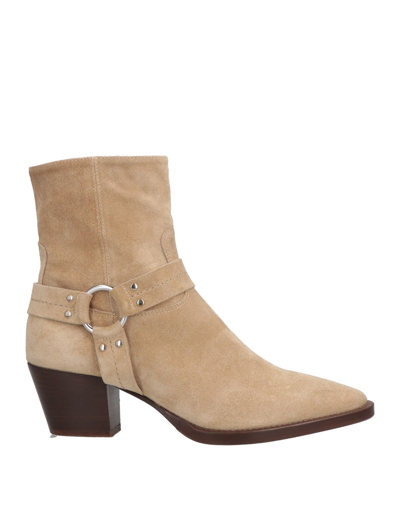 Shop Anna F Ankle Boots In Beige
