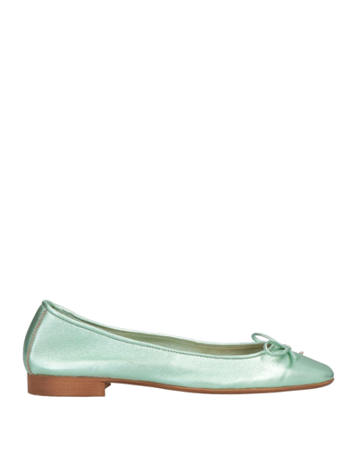 Shop Formentini Woman Ballet Flats Light Green Size 9 Soft Leather
