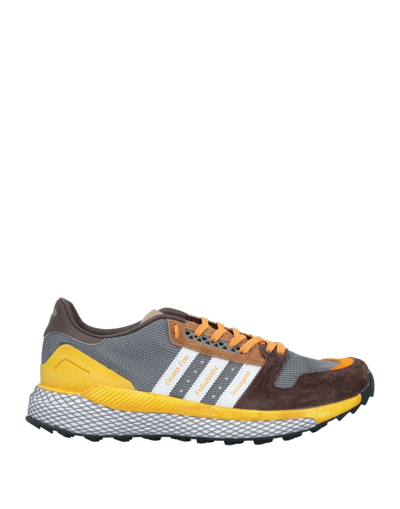 Shop Adidas Originals X Human Made Man Sneakers Lead Size 12.5 Soft Leather, Textile Fibers In Grey