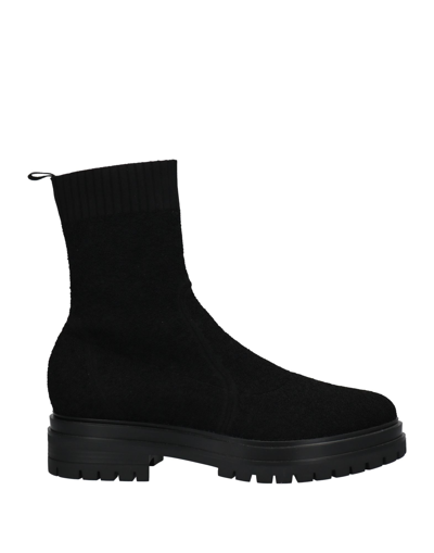 Shop Gianvito Rossi Woman Ankle Boots Black Size 6 Textile Fibers