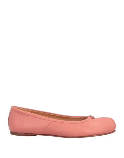 Shop Maison Margiela Woman Ballet Flats Salmon Pink Size 9 Soft Leather