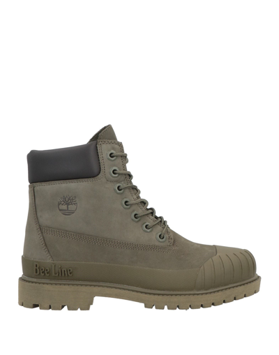 Shop Bee Line X Timberland Woman Ankle Boots Military Green Size 6 Soft Leather