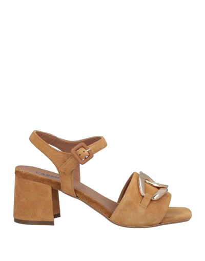 Shop Carmens Woman Sandals Camel Size 6 Soft Leather