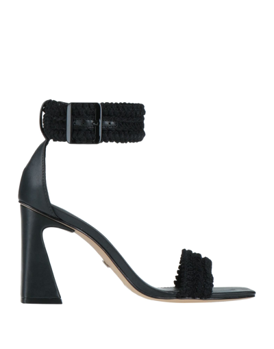 Shop Arezzo Woman Sandals Black Size 11 Textile Fibers