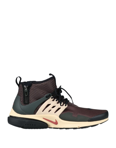 Shop Nike Air Presto Mid Utility Men's Shoes Man Sneakers Dark Brown Size 7 Textile Fibers, Rubber