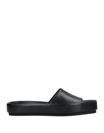 Shop Khaite Woman Sandals Black Size 11 Soft Leather