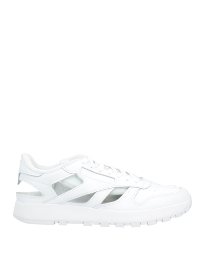 Shop Maison Margiela X Reebok Man Sneakers White Size 9 Soft Leather, Textile Fibers