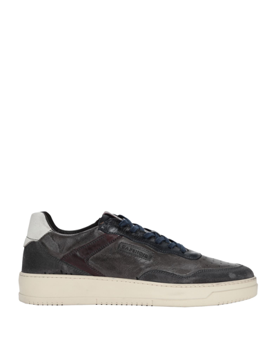 Shop Cafènoir Man Sneakers Steel Grey Size 8 Soft Leather