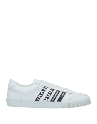 Shop Dsquared2 Man Sneakers White Size 8.5 Calfskin