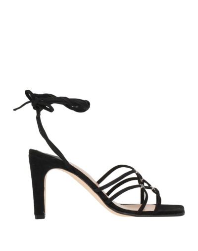 Shop Sergio Rossi Woman Sandals Black Size 8 Soft Leather