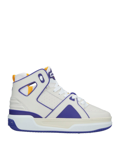 Just Don Unisex Courtside Basketball High-top Sneakers In White