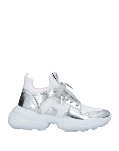 Shop Hogan Woman Sneakers White Size 6.5 Soft Leather, Textile Fibers